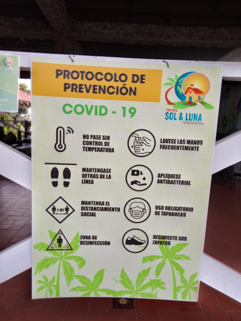 Protocolos de bioseguridad covid-19 Finca hotel Sol & Luna